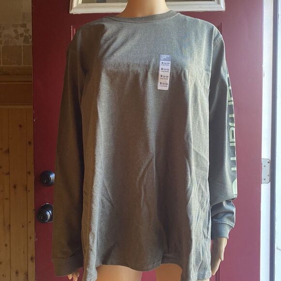 Carhartt Women’s Loose Fit Heavyweight Long Sleeve T Shirt Cotton size 1X NEW - Picture 8 of 16